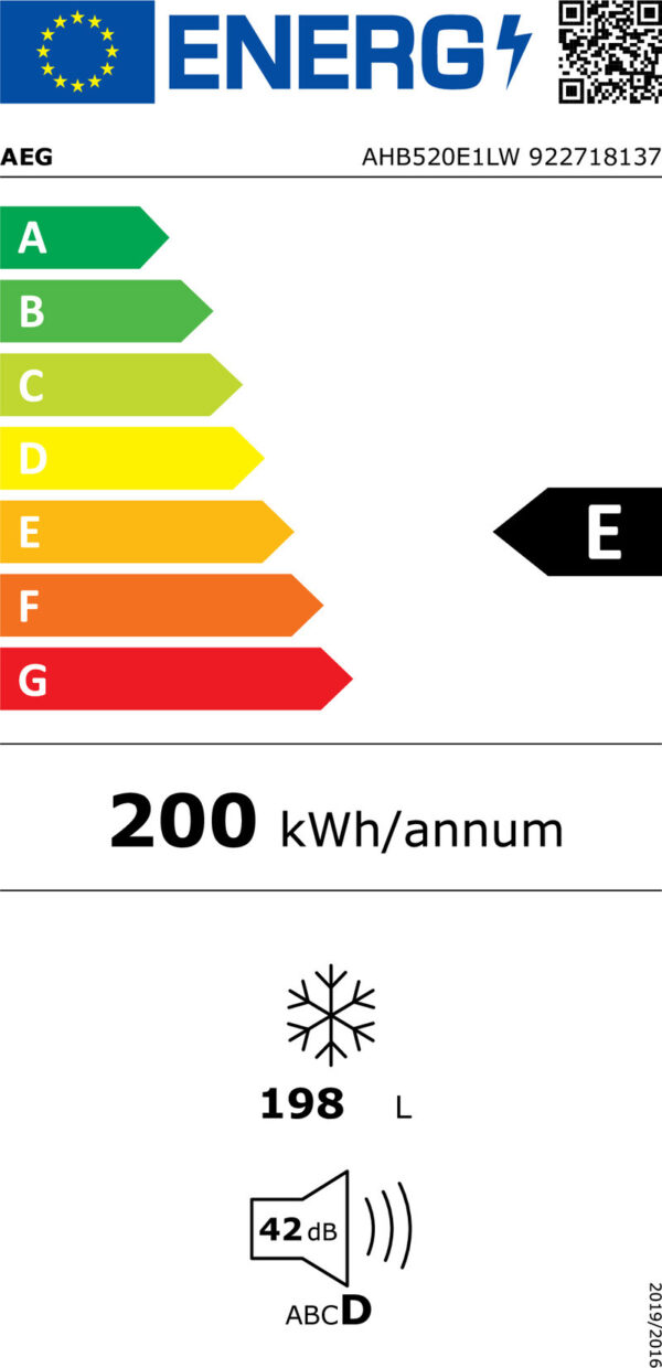 AEG AHB520E1LW Καταψύκτης Μπαούλο 198lt - Image 2