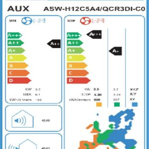 AUX ASW-H12B4/Q Κλιματιστικό Inverter 12000 BTU A++/A+ με Ιονιστή και Wi-Fi - Image 3