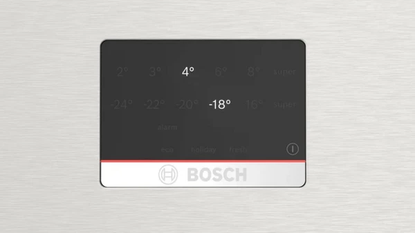 Bosch KGN76XIEP Ψυγειοκαταψύκτης 526lt Full No Frost Υ186xΠ75xΒ80cm Inox: Φωτισμός & ειδοποίηση