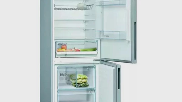 Bosch KGV58VLEAS Ψυγειοκαταψύκτης 503lt Υ191xΠ70xΒ77cm Inox: Με φωτισμό LED & εργονομικό σχεδιασμό