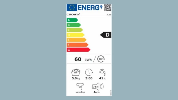 Crown AL-50 Πλυντήριο Ρούχων 5kg 500 Στροφών - Image 7