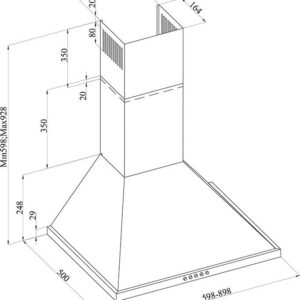 Davoline KOS HPC Απορροφητήρας Καμινάδα-Τζάκι 60cm Inox - Image 3