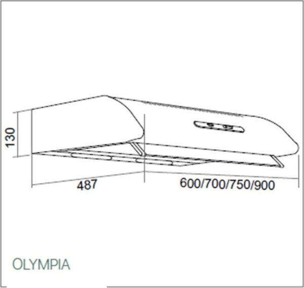 Davoline Olympia 360 Lux 2M BR Ελεύθερος Απορροφητήρας 60cm με 2 Μοτέρ Καφέ - Image 2