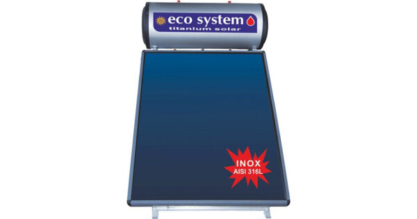 Ecosystem Aisi 316L Ein Ηλιακός Θερμοσίφωνας 120lt 1.95m² Inox Διπλής Ενέργειας