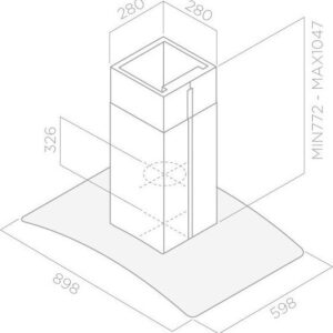 Elica Circus Plus IX/A/90 Απορροφητήρας Καμινάδα-Τζάκι 90cm Inox - Image 6