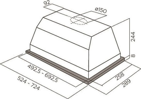 Elica Elibloc HT GR/A/80 Μηχανισμός Απορρόφησης 80cm Inox - Image 3