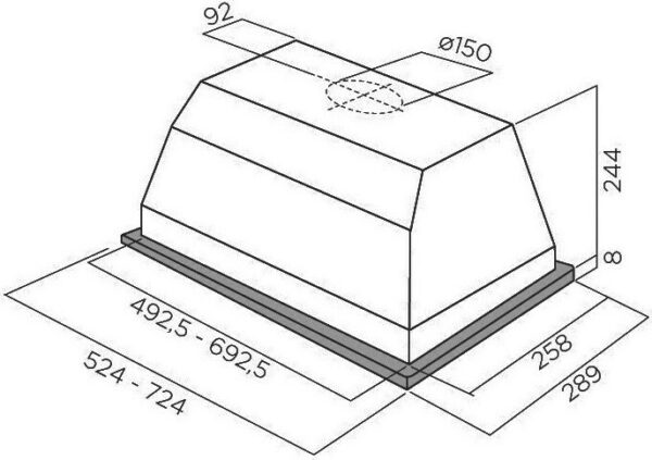 Elica Elibloc HT60 Μηχανισμός Απορρόφησης 60cm Inox - Image 2