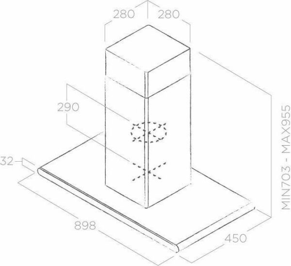 Elica Galaxy Island BLIX/A/90 Απορροφητήρας Νησίδα-Οροφής 90cm Inox - Image 7