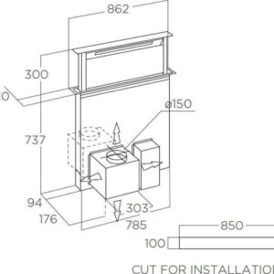 Elica Get Up IX/A/90 Απορροφητήρας Πάγκου 90cm Inox - Image 2