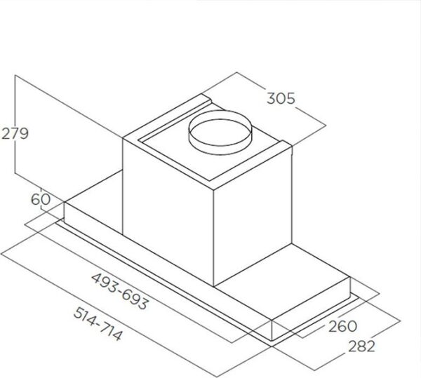 Elica Hidden 2.0 @ IX/A/72 Μηχανισμός Απορρόφησης 72cm Inox - Image 3