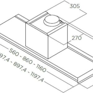 Elica Lever IX/A/86 Συρόμενος Απορροφητήρας 90cm Inox - Image 2