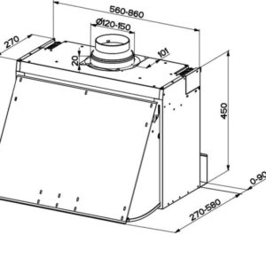 Faber 106/45 Plus Πτυσσόμενος Απορροφητήρας 60cm Καφέ - Image 6
