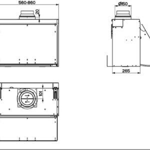 Faber 106/45 Plus Πτυσσόμενος Απορροφητήρας 60cm Καφέ - Image 8
