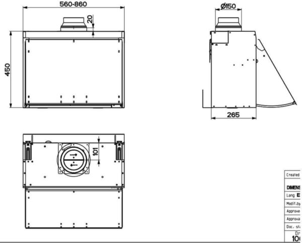 Faber 106/45 Plus Πτυσσόμενος Απορροφητήρας 60cm Καφέ - Image 8