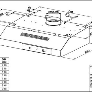 Faber 741 Base X A60 Ελεύθερος Απορροφητήρας 60cm Inox - Image 2