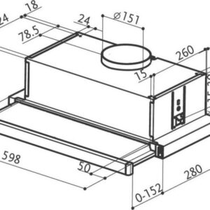 Faber Flexa NG GLASS BK Συρόμενος Απορροφητήρας 60cm Inox - Image 2