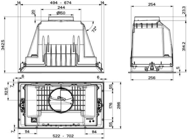 Faber Inka Plus HC X A52 Μηχανισμός Απορρόφησης 52cm Inox - Image 3