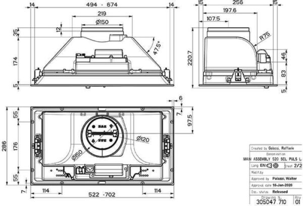 Faber Inka Smart HC X A52 Μηχανισμός Απορρόφησης 52cm Inox - Image 3