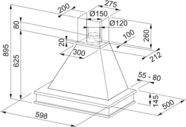 Franke Country FCS 90 NF Απορροφητήρας Καμινάδα-Τζάκι 90cm Λευκός - Image 2