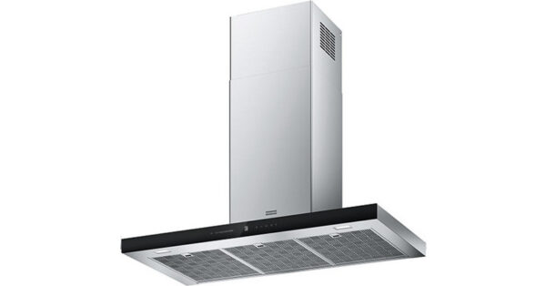 Franke FTNL H45 X/BK Απορροφητήρας Καμινάδα-Τζάκι 90cm Glass Inox Μαύρος