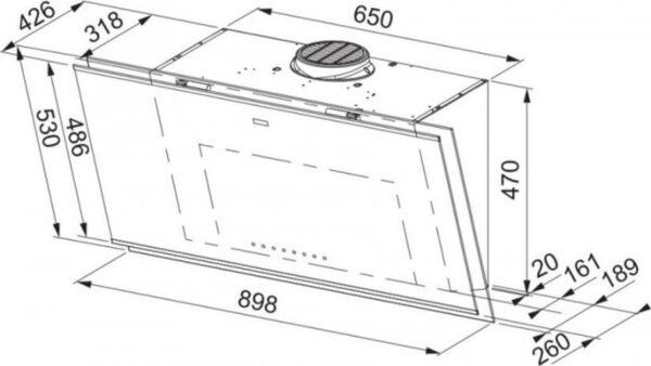 Franke Mythos FMY Pro 907 FM BK/IX Απορροφητήρας Καμινάδα-Τζάκι 90cm Inox Μαύρος - Image 6