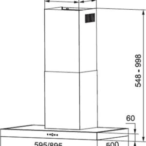 Franke Tiber 60 XS Απορροφητήρας Καμινάδα-Τζάκι 60cm Inox - Image 3