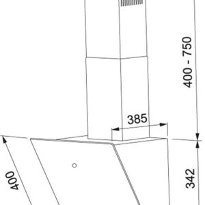 Franke VERTIS FVT 905 BK A Απορροφητήρας Καμινάδα-Τζάκι 90cm Μαύρος - Image 3