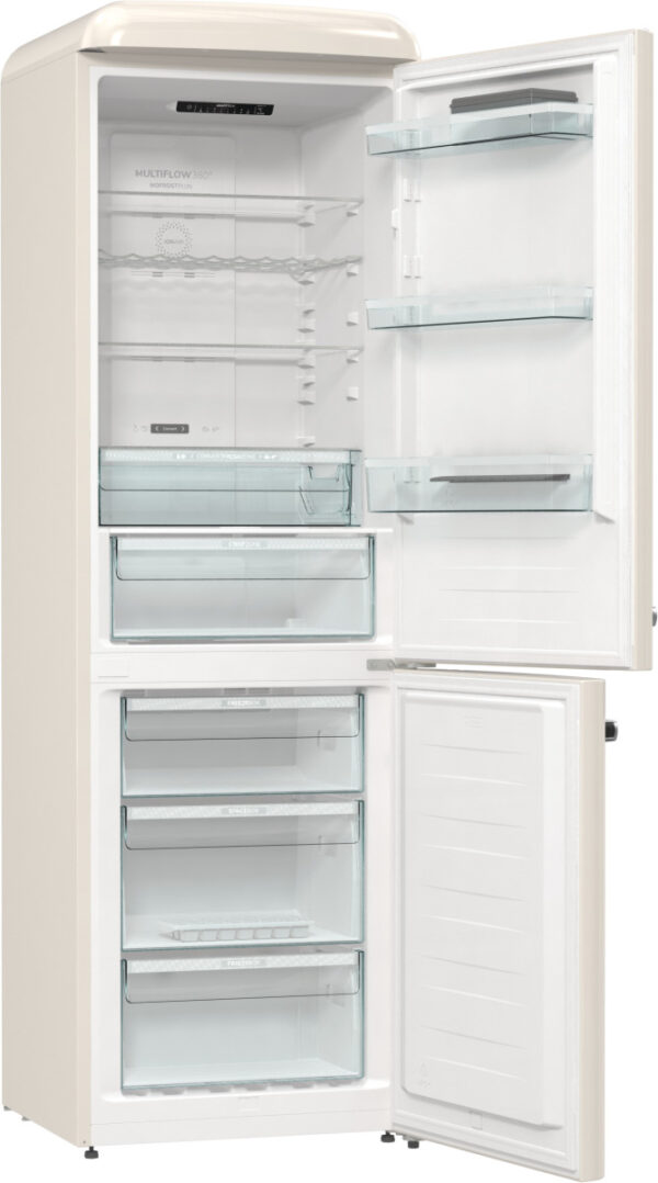 Gorenje ONRK619EC Retro Ψυγειοκαταψύκτης 300lt Full No Frost Υ194xΠ60xΒ66.9cm Μπεζ - Image 2