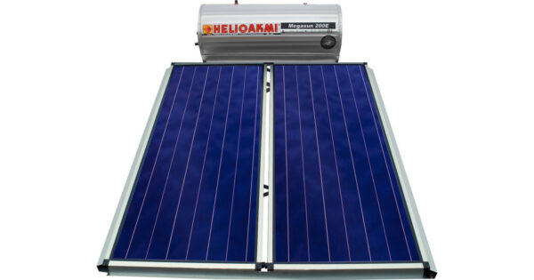 Helioakmi Megasun 200E Ηλιακός Θερμοσίφωνας 200lt 4.2m² Glass Τριπλής Ενέργειας Για Αντλία Θερμότητας