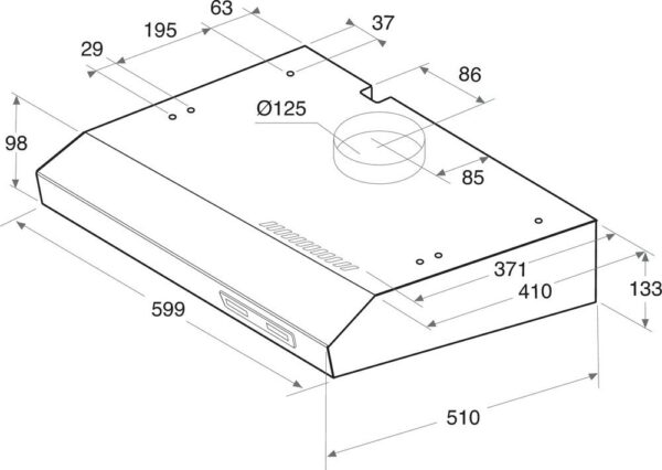 Indesit ISLK 66 LS W Ελεύθερος Απορροφητήρας 60cm Λευκός - Image 3