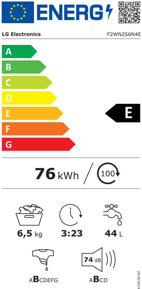 LG F2WN2S6N4E Πλυντήριο Ρούχων 6.5kg 1200 Στροφών - Image 2