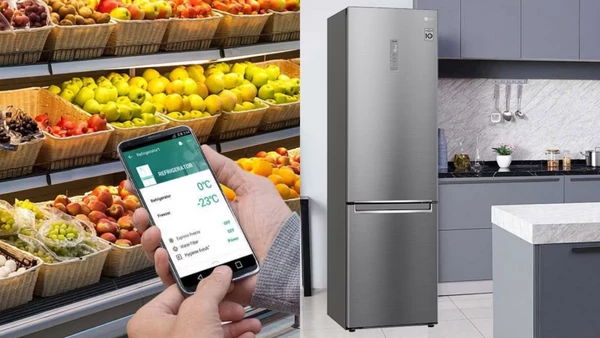 LG GBB72PZ7CN1 Ψυγειοκαταψύκτης 419lt Full No Frost Υ203xΠ59.5xΒ67.5cm Inox: Με smart δυνατότητες