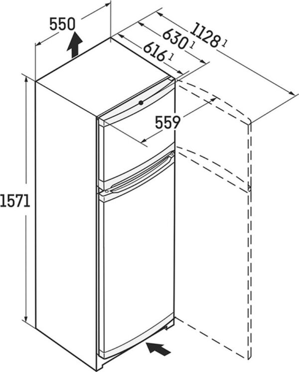 Liebherr CTele 2531 Δίπορτο Ψυγείο 233lt Υ140.1xΠ55xΒ63cm Inox - Image 5