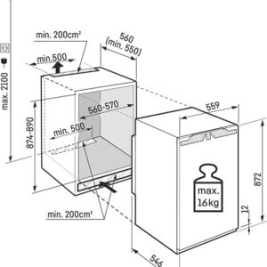Liebherr IRc 3921 Εντοιχιζόμενο Ψυγείο Mini Bar 117lt Υ89xΠ57xΒ55cm Λευκό - Image 4
