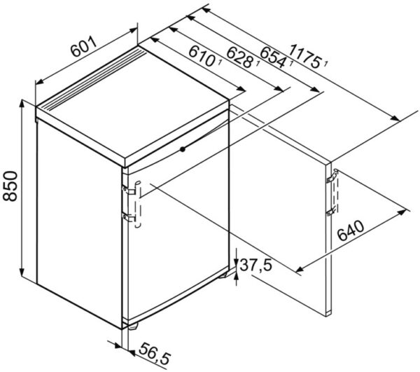 Liebherr TP 1720 Ψυγείο Mini Bar 145lt Υ85xΠ60.1xΒ62.8cm Λευκό - Image 4