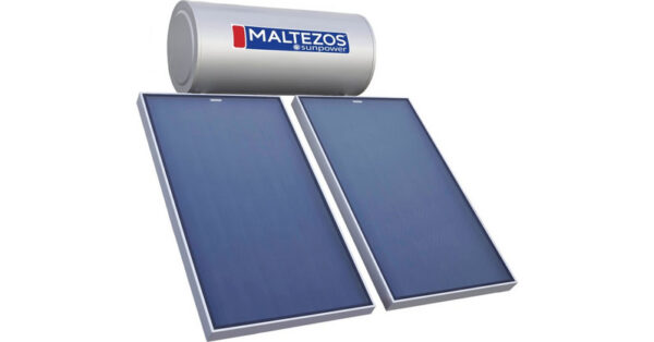 Maltezos Sunpower Ηλιακός Θερμοσίφωνας 200lt 2.7m² Glass Διπλής Ενέργειας