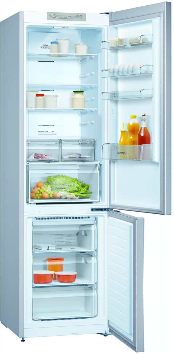 Pitsos PKNB39VLE2 Ψυγειοκαταψύκτης 368lt Full No Frost Υ203xΠ60xΒ66cm Inox - Image 2