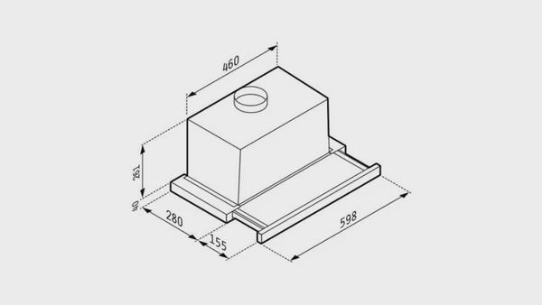 Pyramis Essential Turbo Συρόμενος Απορροφητήρας 60cm Inox 065017502: Εργονομικός για την κουζίνα σου