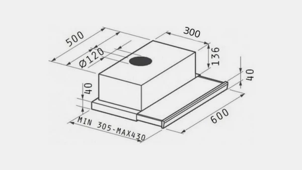 Pyramis Maidtec 7012MT Συρόμενος Απορροφητήρας 60cm με 2 Μοτέρ Inox 065006901: Αποδοτικός