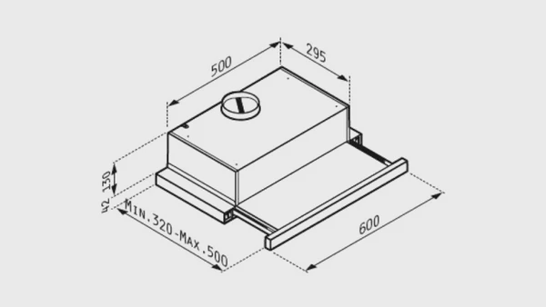 Pyramis Power Slim Συρόμενος Απορροφητήρας 60cm με 2 Μοτέρ Inox: Διπλό μοτέρ 110W