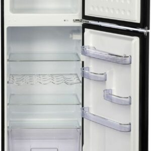 Ravanson LKK-210RB Retro Δίπορτο Ψυγείο Υ147xΠ58xΒ58.5cm Μαύρο - Image 2