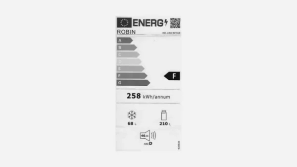 Robin RB-280 Retro Δίπορτο Ψυγείο 243lt Full No Frost Υ157xΠ60xΒ70cm Κόκκινο - Image 6