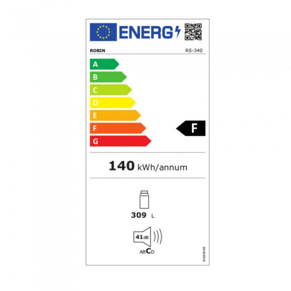 Robin RS-340 Ψυγείο Συντήρηση 309lt Υ155xΠ60xΒ65cm Λευκό - Image 2