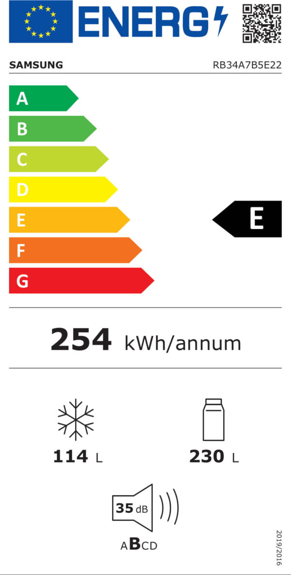 Samsung RB34A7B5E22/EF Ψυγειοκαταψύκτης 344lt No Frost Υ185.3xΠ59.5xΒ65.8cm Μαύρος - Image 4