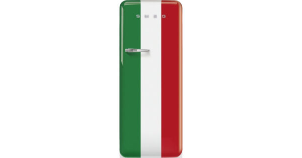 Smeg FAB28RDIT5 Tricolore Retro Μονόπορτο Ψυγείο 270lt Υ153cmxΠ60.1cmxΒ76.8cm Πολύχρωμο