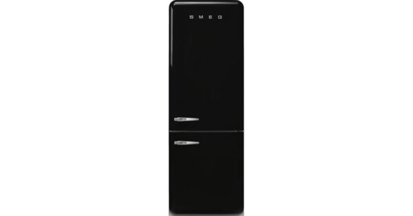 Smeg FAB38RBL5 Retro Ψυγειοκαταψύκτης 481lt Full No Frost Υ205xΠ77.1xΒ70.6cm Μαύρος