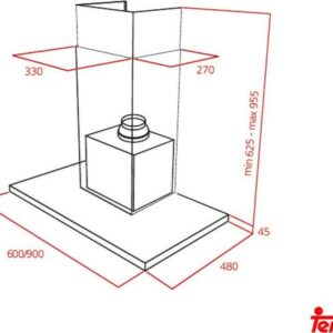 Teka DSJ 680 Απορροφητήρας Καμινάδα-Τζάκι 60cm Inox - Image 3