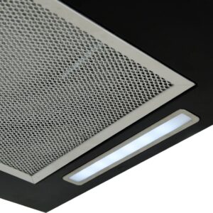vidaXL 155971 Απορροφητήρας Νησίδα-Οροφής 38cm Μαύρος - Image 3