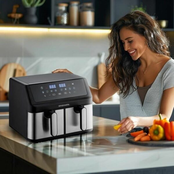 Arthur Martin AMPF9 Air Fryer 9lt με Διπλό Κάδο - Image 5