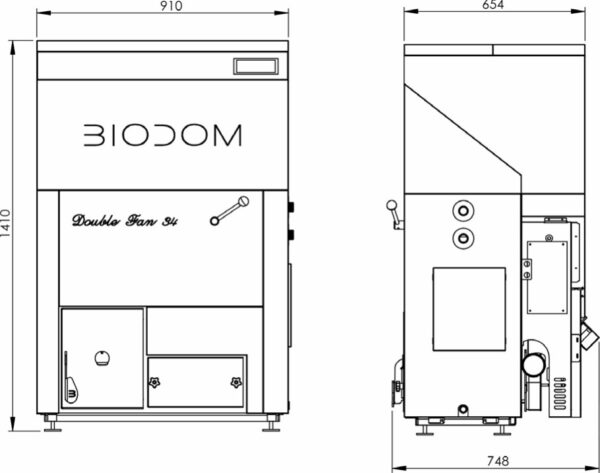 Biodom DF-34 Λέβητας Pellet με Καυστήρα 25451kcal/h - Image 2